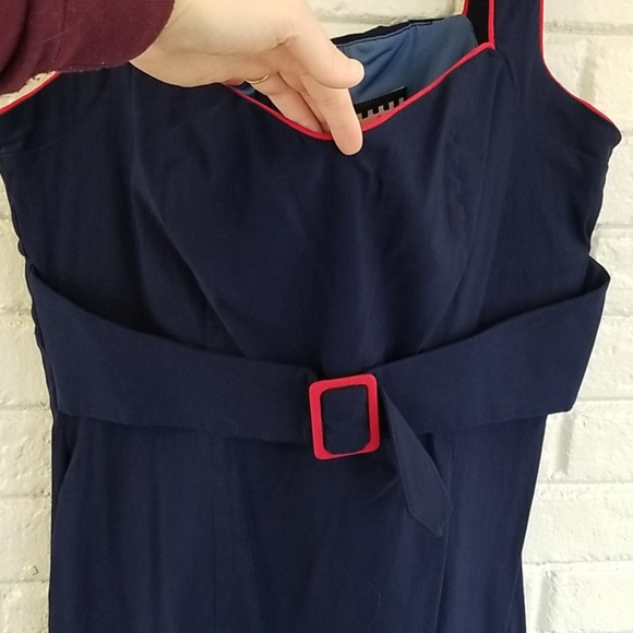 Pinup Couture Jessica Wiggle Dress Navy 2x NWT - Picture 2 of 7